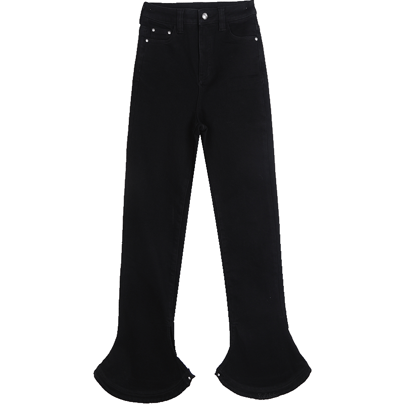 lalabobo2023高腰微喇牛仔长裤