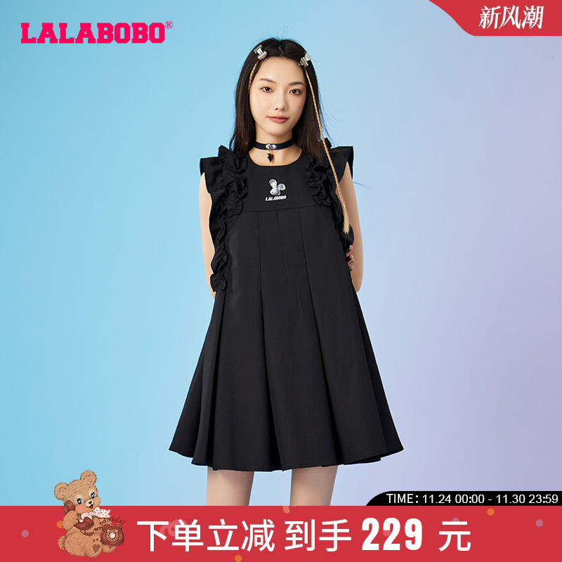 lalabobo法式遮肉连衣裙