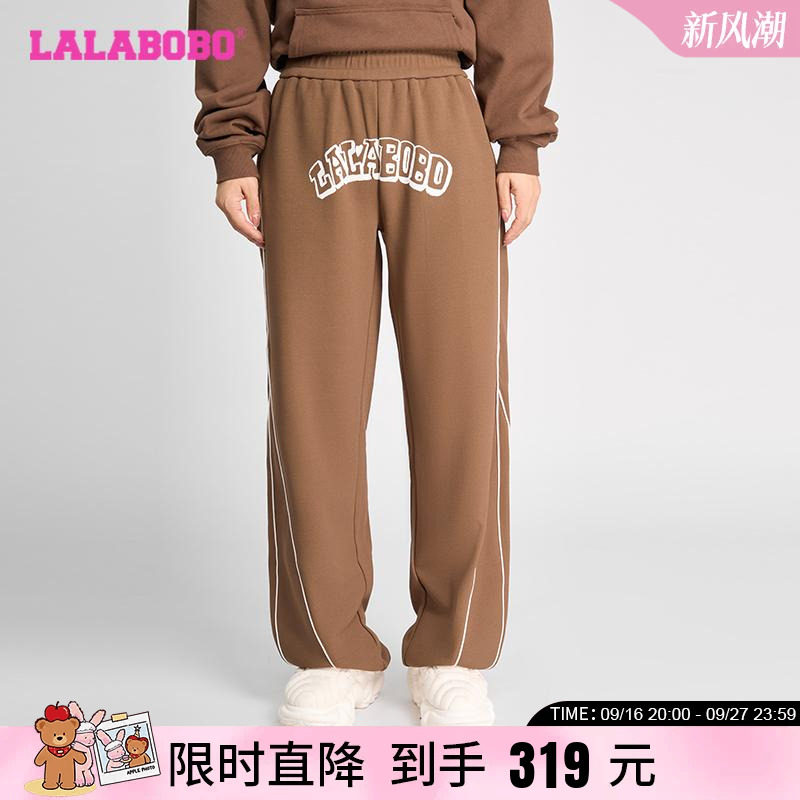 LALABOBO秋季新款美式复古卫裤