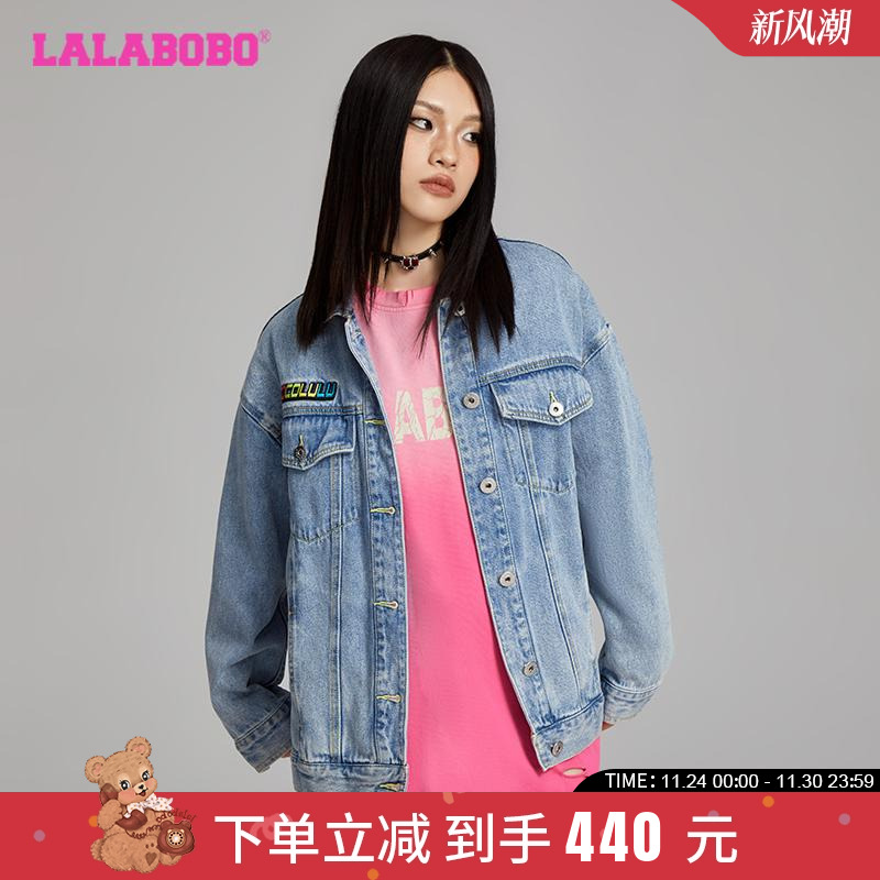 LALABOBO牛仔外套原创新款