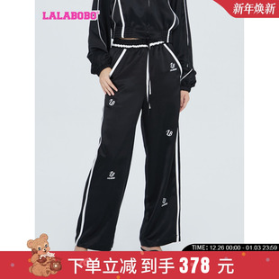 女LBCC 上新黑色潮流字母百搭休闲裤 WXZC68 新品 LALABOBO2023秋季