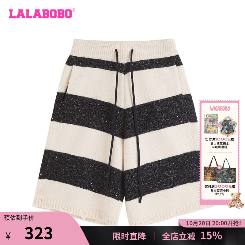 LALABOBO捣蛋鬼条纹毛织