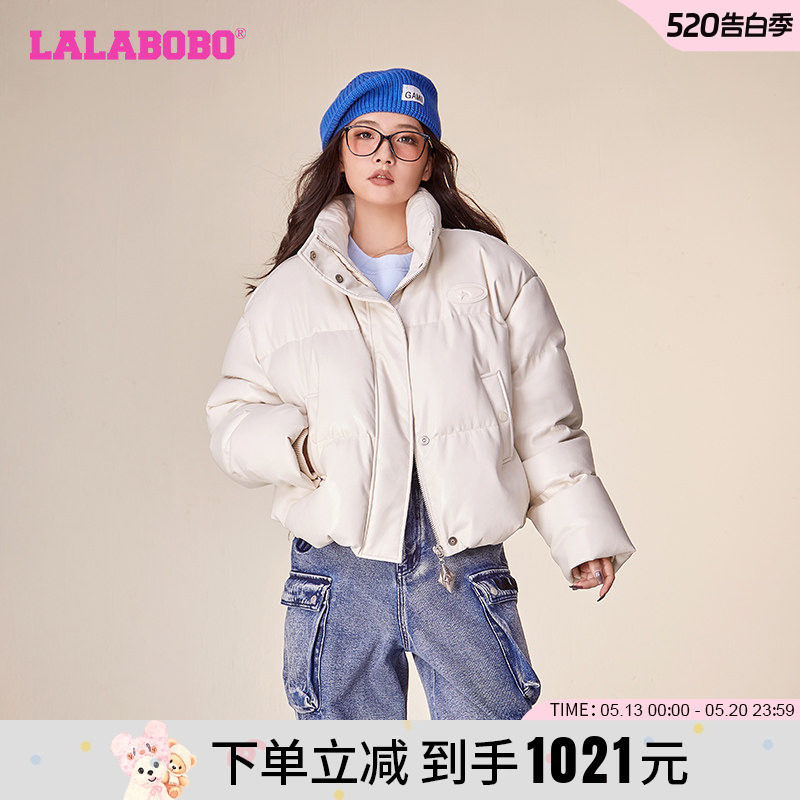 LALABOBO2023冬季新款休闲保暖立领短款羽绒服外套女|LBCD-WSYR48