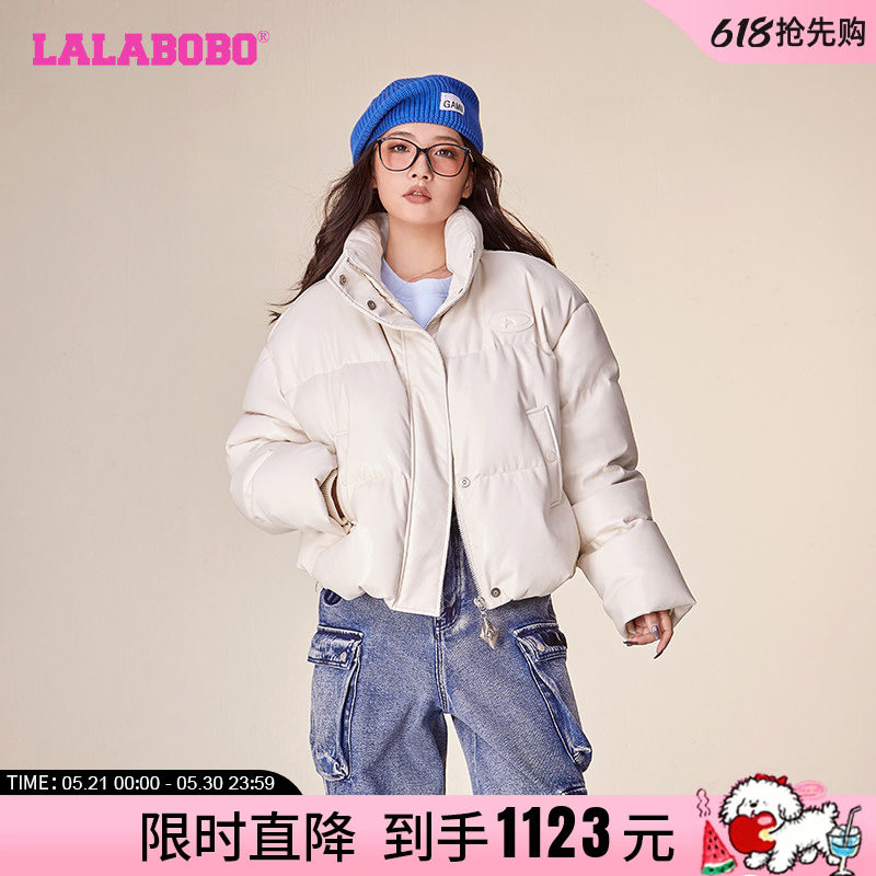 LALABOBO2023冬季新款休闲保暖立领短款羽绒服外套女|LBCD-WSYR48