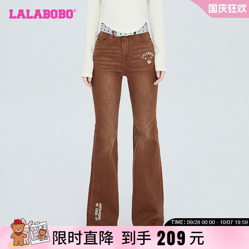 lalabobo潮流喇叭牛仔裤