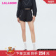 LALABOBO2023夏季 WXZD52 女LBCB 新款 简约潮流松紧腰三分休闲短裤