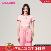 潮流百搭款 高腰A型针织三分短裤 女 LALABOBO春夏新品 LBCB WXZD41