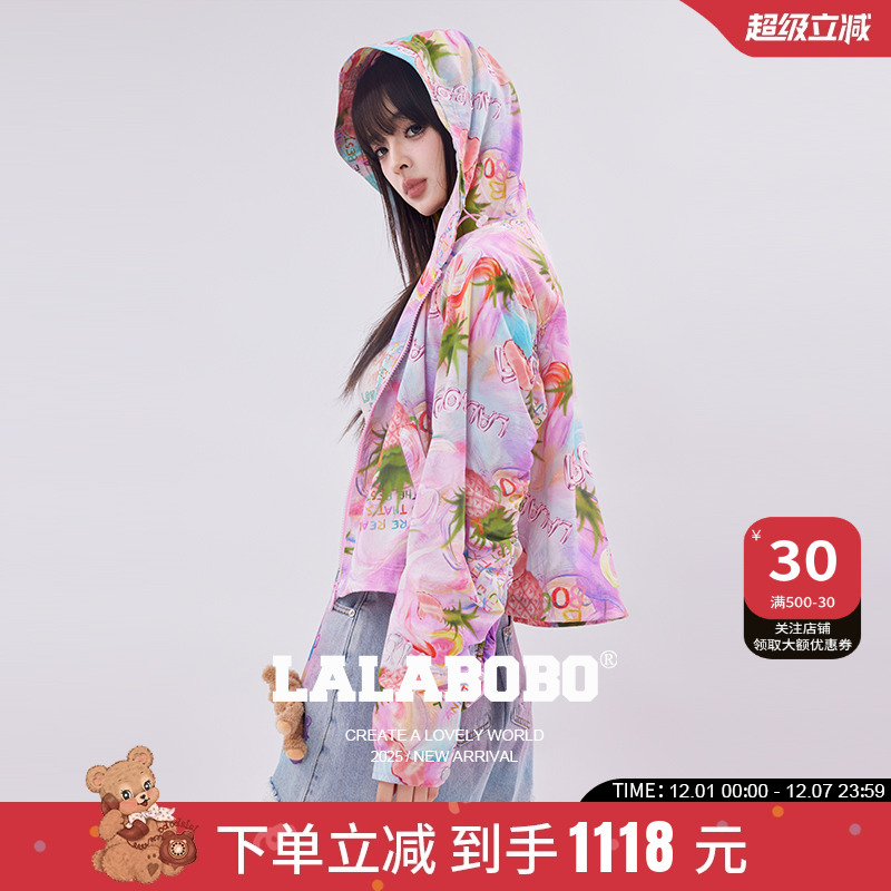 LALABOBO水果菠萝梭织外套