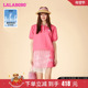 T恤女LBDB WSDT35 新款 欧若拉针织翻领短袖 凉感 LALABOBO24夏季