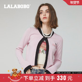 早秋宽松上衣针织开衫 LALABOBO24年夏季 新款 官方正品 针织衫 女长袖