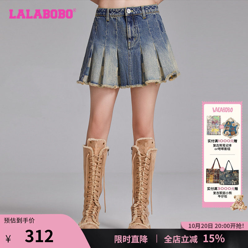 牛仔半身裙LALABOBO2024秋款