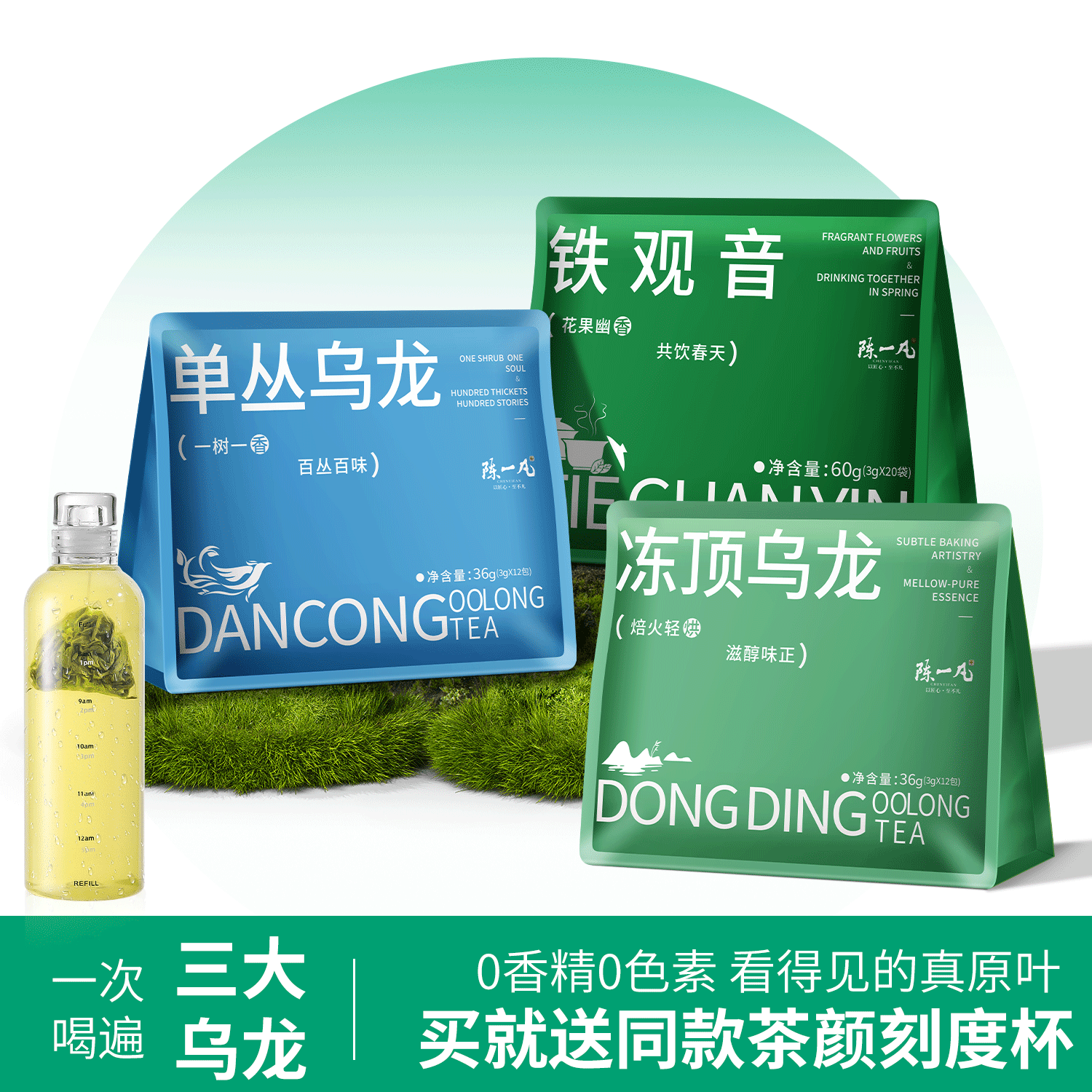 三大乌龙冷泡茶铁观音冻顶乌龙茶