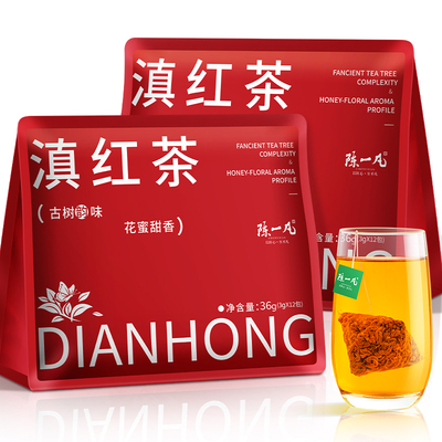 陈一凡无糖原叶蜜香滇红茶茶包