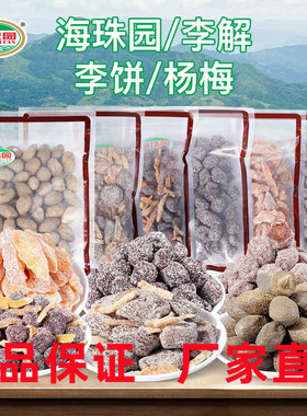 海珠园陈皮李饼400g 李解古早李饼盐津陈皮金桔杨梅甘草橄榄零食