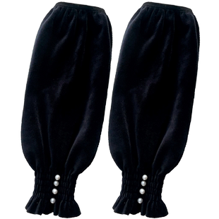 新款成人加大长款绒布罗口护袖筒女上班家务防脏套袖学生手袖秋冬