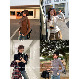 女秋冬季 软糯舒适高领针织衫 新款 2025修身 HuoHuo 打底衫 妮味叠穿