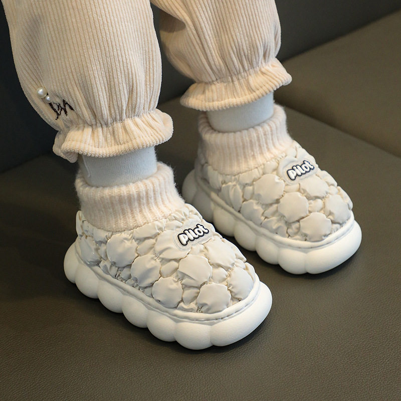 冬季儿童棉拖鞋男女童居家防水加绒保暖防滑大中小童宝宝软棉拖鞋