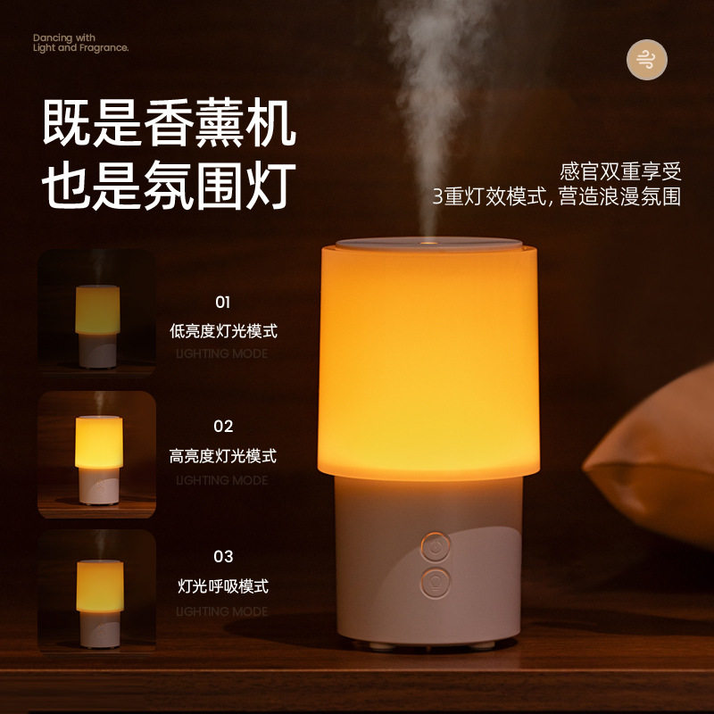 新品暖阳香薰机加湿器小型桌面卧室精油超声波雾化车载家用香薰机