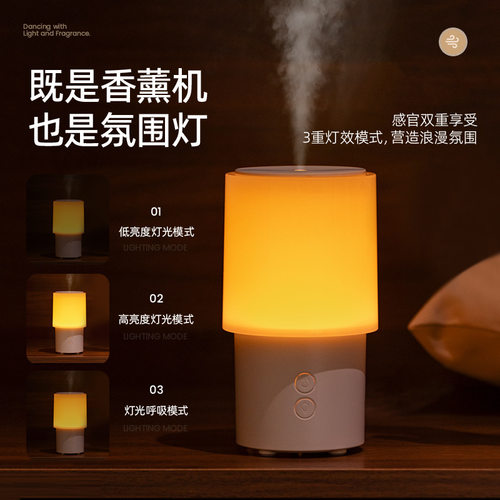 新品暖阳香薰机加湿器小型桌面卧室精油超声波雾化车载家用香薰机