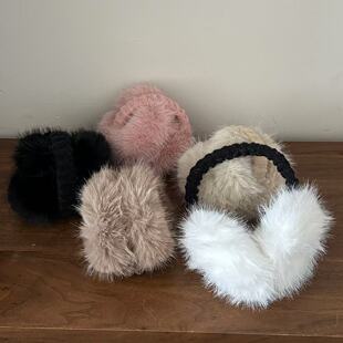 耳罩女生冬骑车防冻可折叠耳套毛绒学生耳捂子保暖防风护耳朵耳包