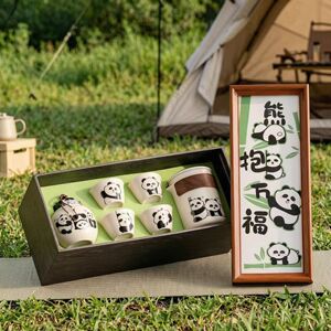 文创熊猫快客杯陶瓷旅行