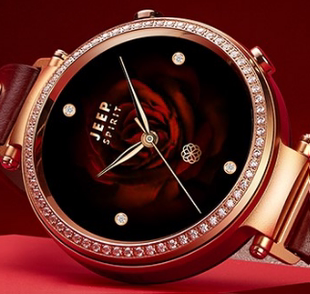 适用于Jeep吉普 智能手表小红表 女性健康充电器底座红色款表带