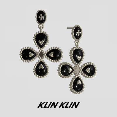 KLINKLIN循环十字架耳环女耳钉小众高级设计感复古原创爱心甜酷