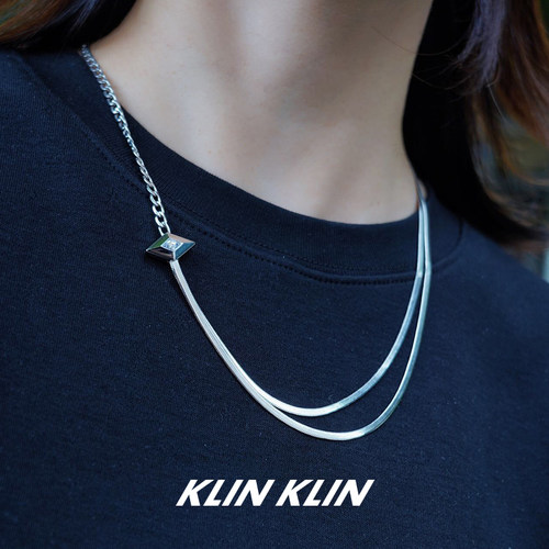 klinklin锆石蛇形项链奢小众原创