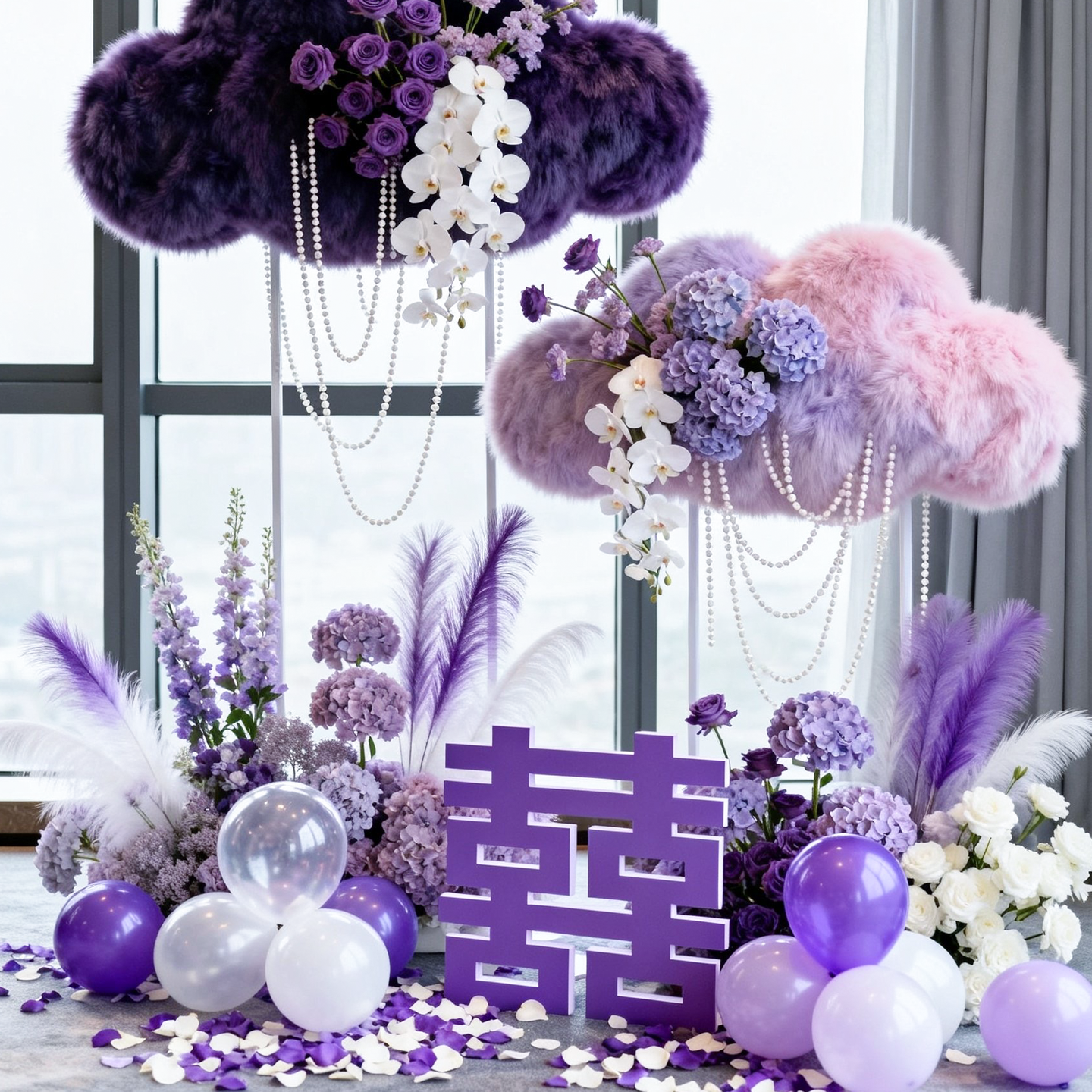 仿真花婚礼生日场景布置假花紫色地排花艺毛绒装饰挂花kt板背景墙,节庆用品/礼品,婚庆绢花,淘宝优惠券,粉丝福利购,淘宝优惠卷