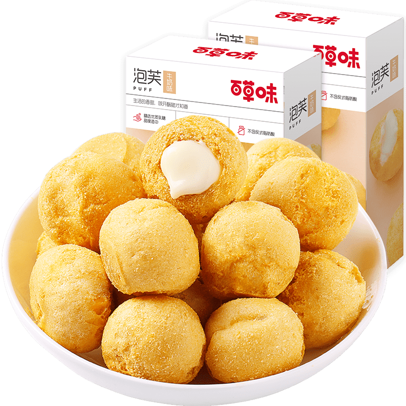 百草味奶油夹心泡芙60g
