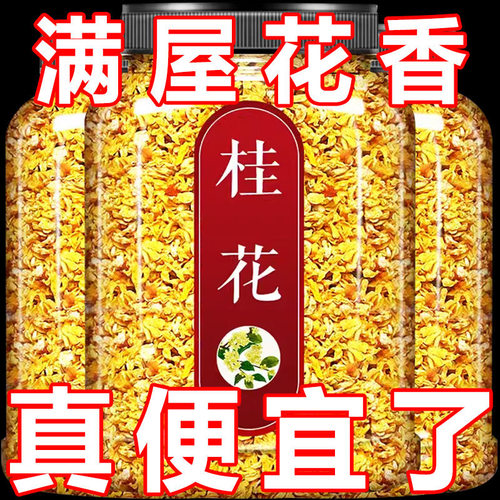 正品8A级桂花茶500g新货特级新鲜可食用桂花干泡酒商用桂林金桂花