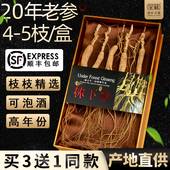 30克野山参林下参长白山人参泡酒老山参东北整枝礼盒装 全延
