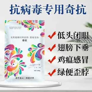 家禽鸽鸡药鸭鹅副黏鸡瘟新城疫专用药感冒发烧抗病毒拉稀水绿便用