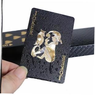 Quality Plastic PVC Poker Waterproof Black Playing Cards Cre