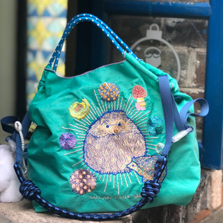 刺绣环保购物袋手提袋ball chain包大容量手提单肩杨紫泰国同款包