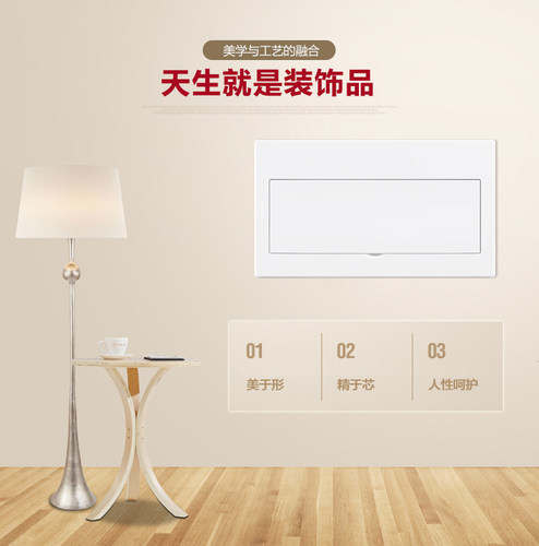 配全纯白色平面强弱18盖子电箱
