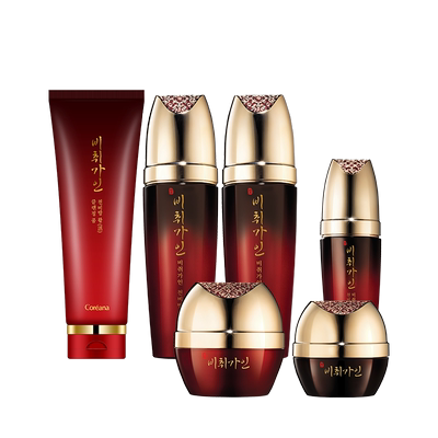 专柜同款Coreana翡翠佳人红参活力套装盒保湿护肤旗舰店正品