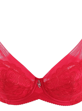 性感大码收副乳文胸内衣蕾丝