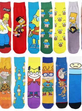 Cartoon socks Anime character fashion sock novelty funny men