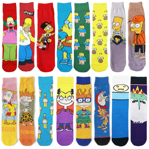 Cartoon socks Anime character fashion sock novelty funny men