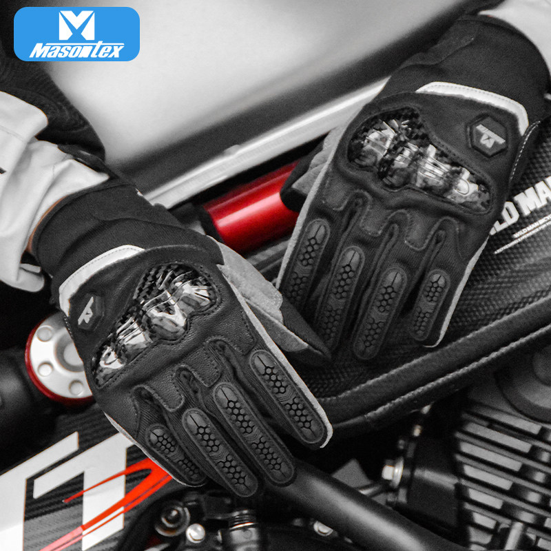 摩爵仕M30摩托车夏季骑行手套半指男薄款透气防摔机车手套可触屏