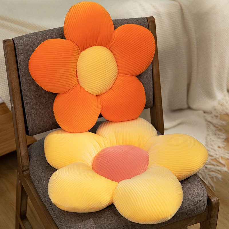 圆形花瓣抱枕ins风卧室女生床上睡觉榻榻米花朵靠枕客厅沙发靠垫