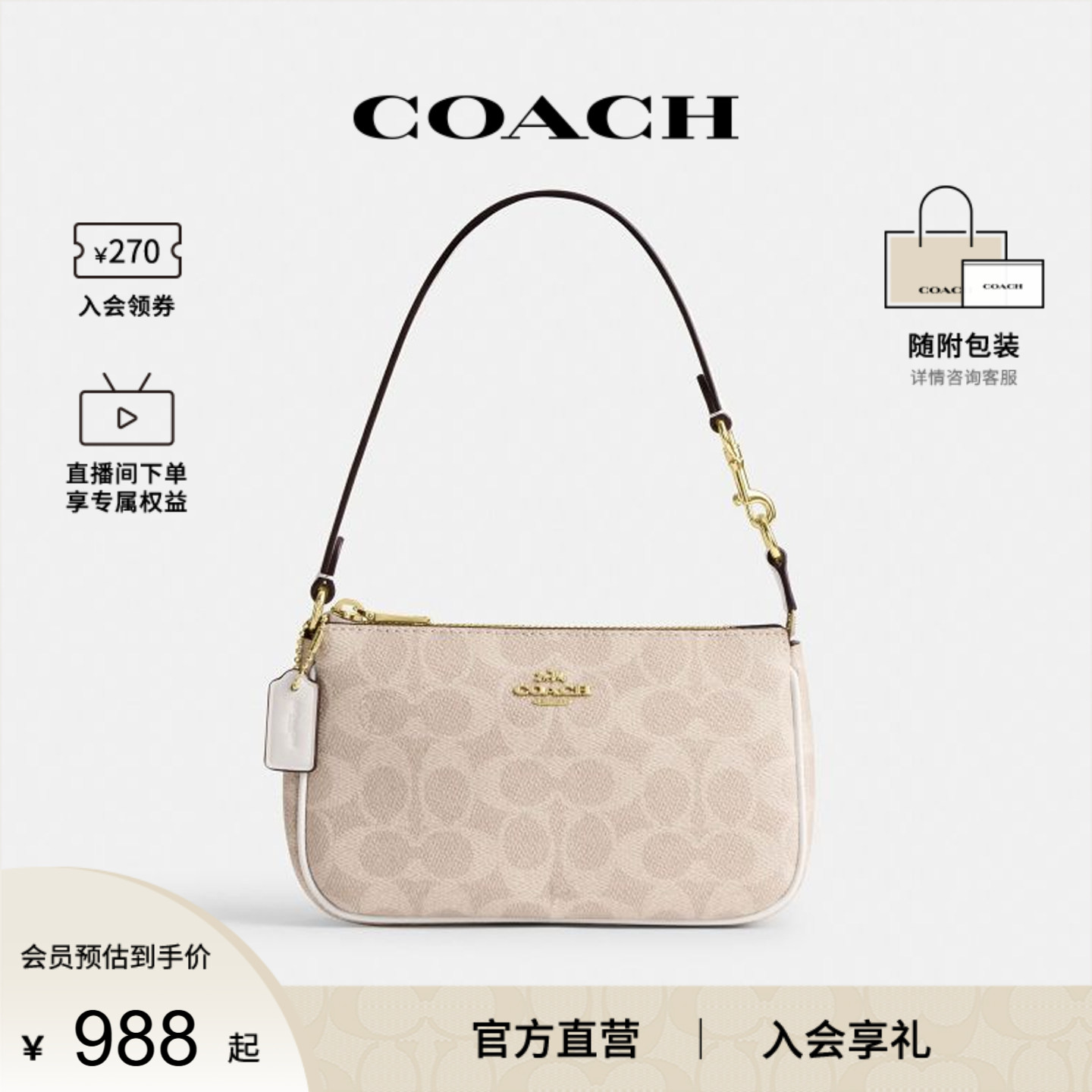 经典标志NOLITA19号女士蔻驰手袋图片