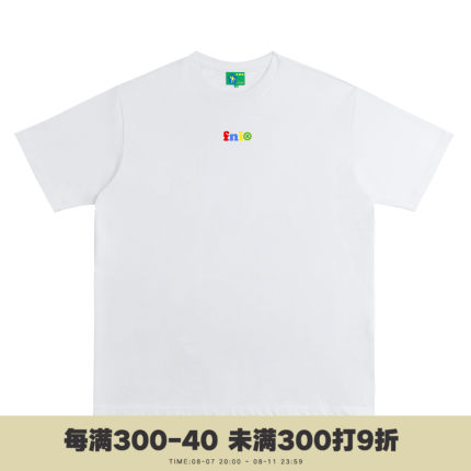 FNI大赖重磅纯棉小标基础款男女同款t恤美式复古短袖上衣24新款