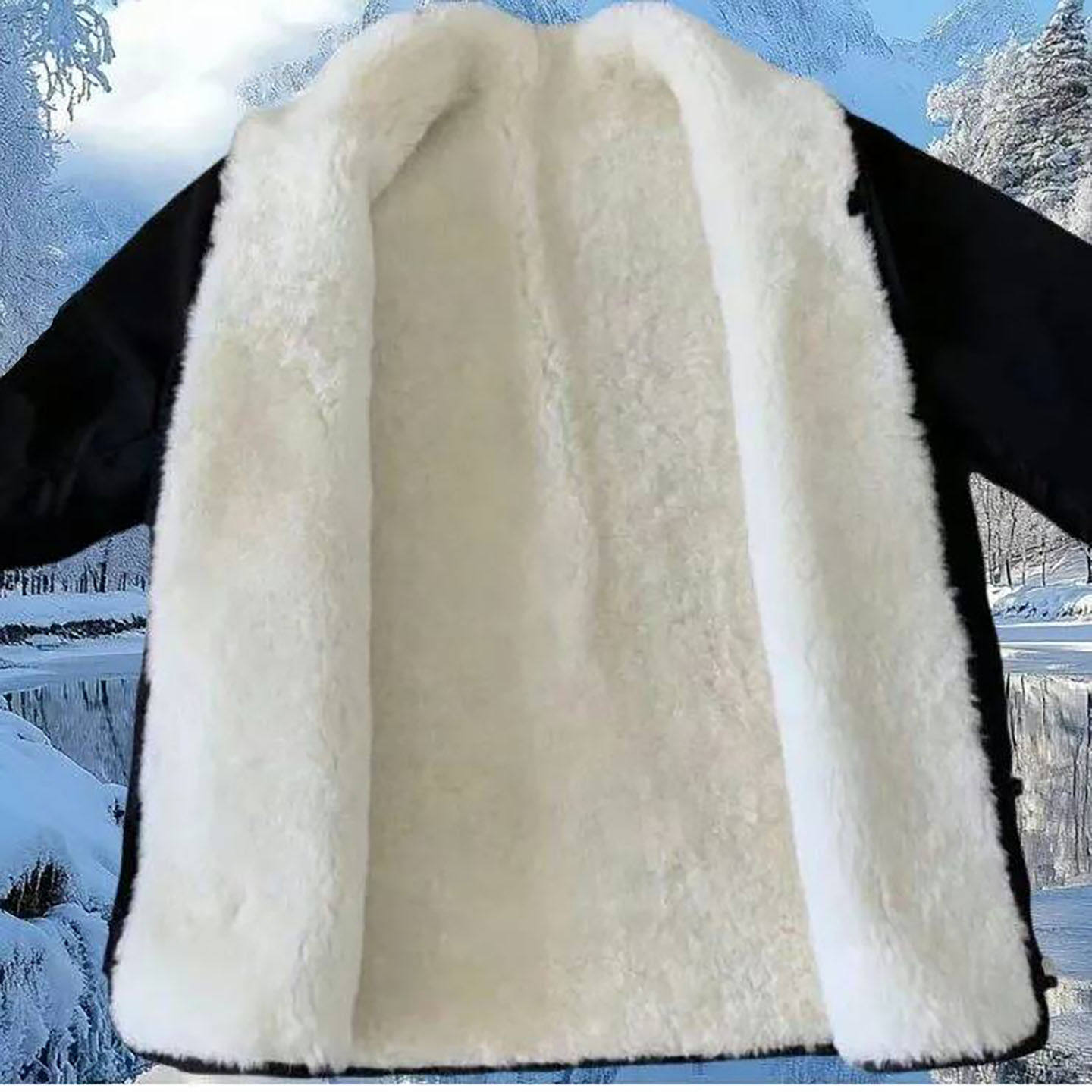 俄罗斯小羊袄芸菲汇男装2026新款加绒加厚棉袄冬季保暖抗寒上衣男,男装,皮草,淘宝优惠券,粉丝福利购,淘宝优惠卷