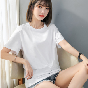 純棉瀑款 寬松白色短袖 網紅t恤女ins潮超火2025年新款 夏季 體恤 半袖