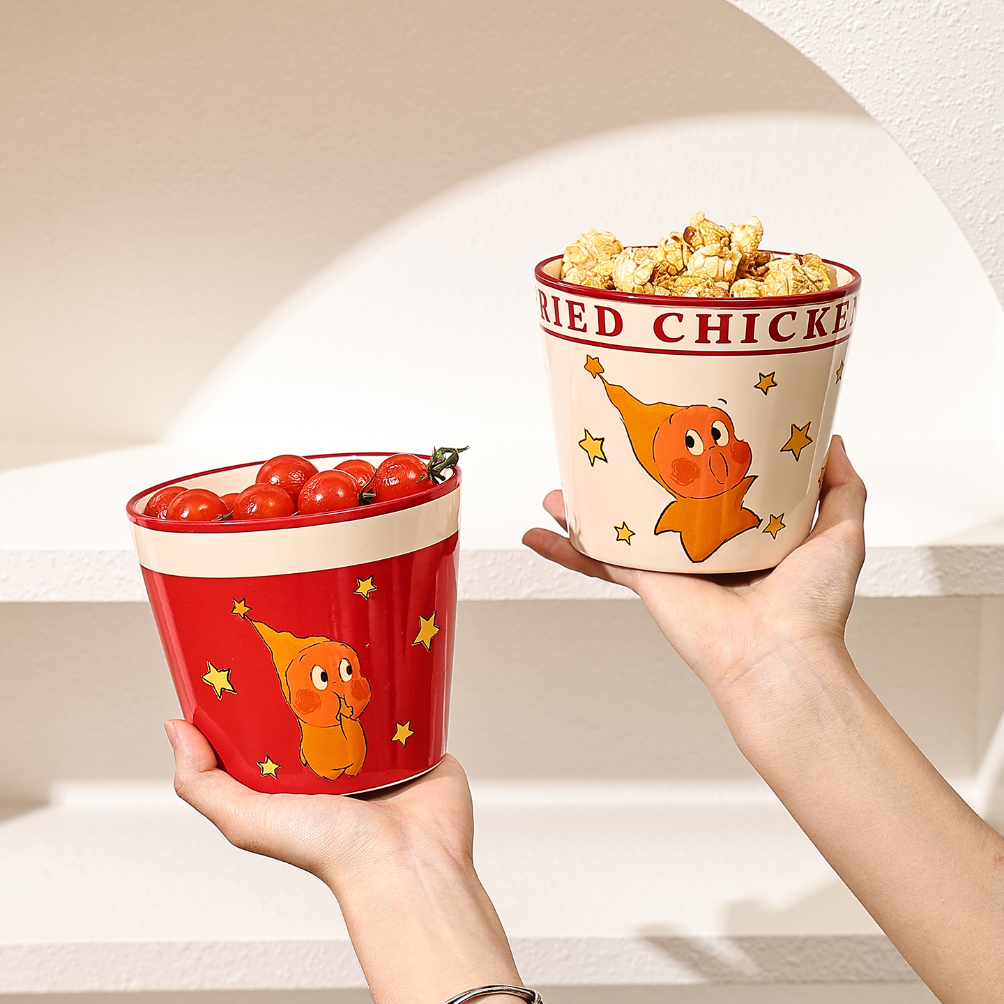 星星人带盖泡面碗可进洗碗机