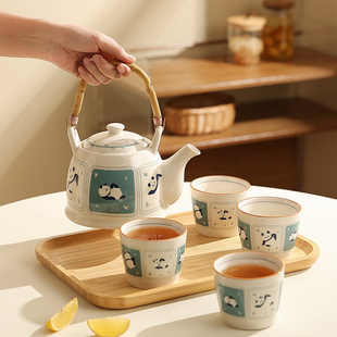 礼盒送人 女士精致茶壶陶瓷杯精致茶杯子茶具泡茶壶高颜值杯具套装