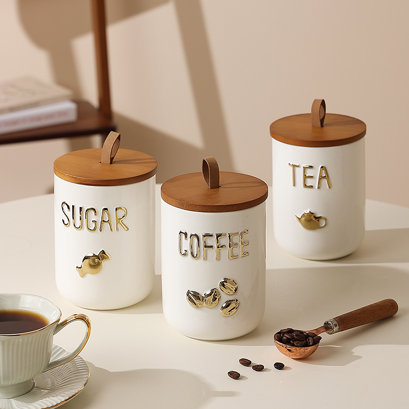 陶瓷密封储物罐咖啡罐高级茶叶罐