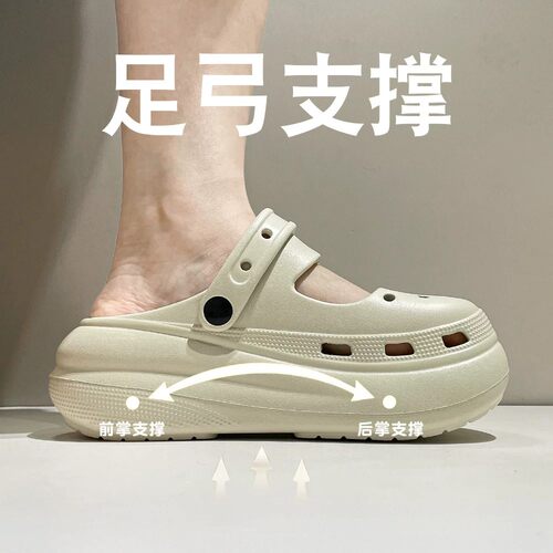 足弓支撑玛丽珍洞洞鞋女款增高
